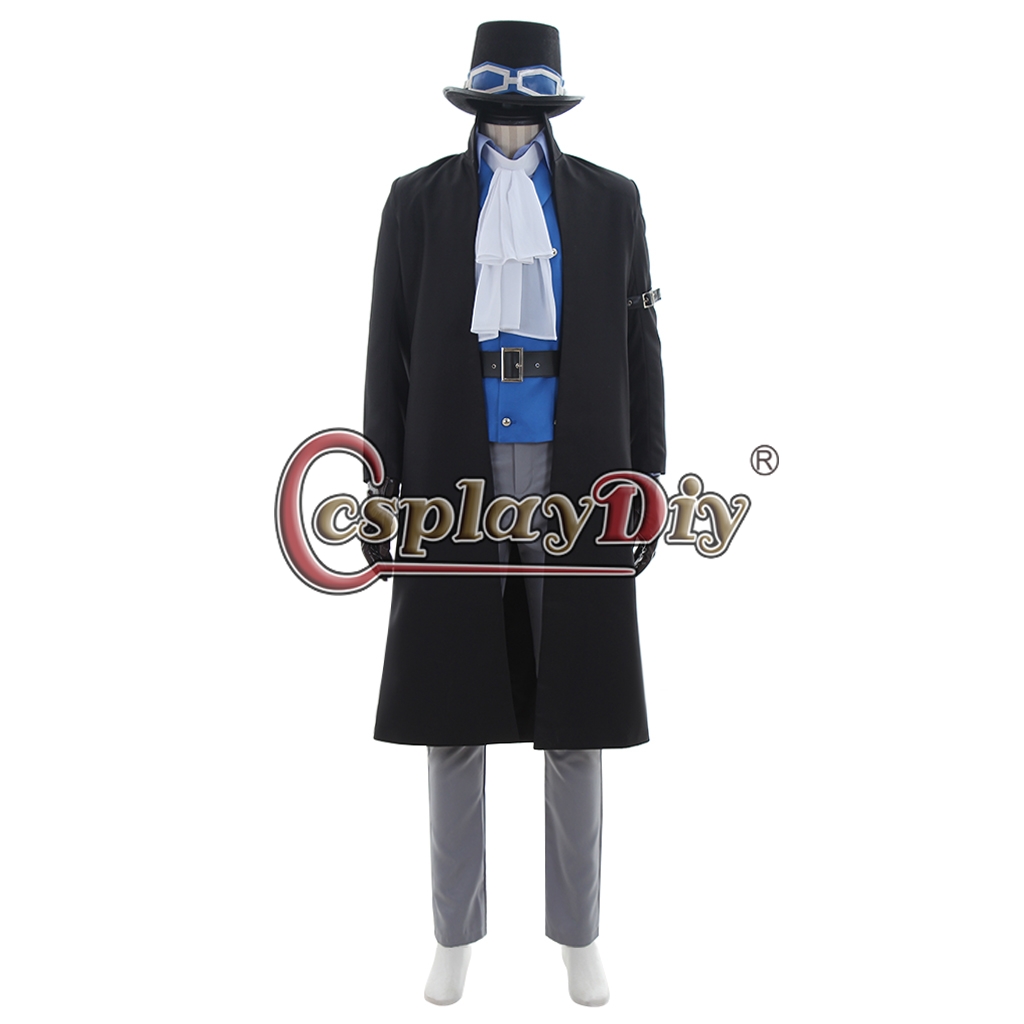 Cosplaydiy One Piece Sabo Cosplay Costume Black With Hat Custom Made One Piece