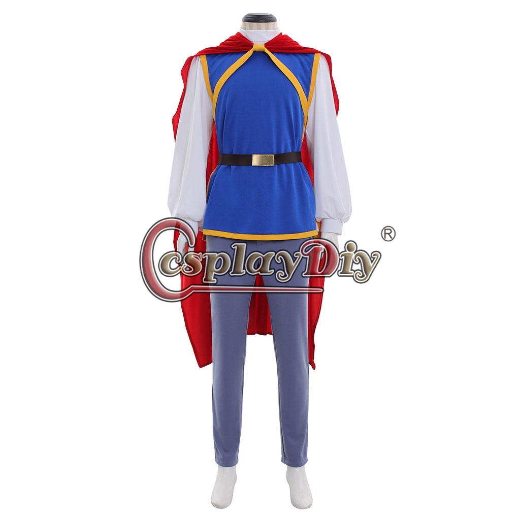 Snow White Prince Charming Cosplay Costume Men Outfit Cloak Full Set.