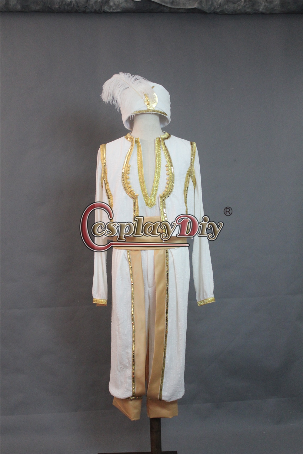 Cosplaydiy 2019 Aladdin Mens Cosplay Costume Prince Aladdin Boys Adult