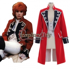 Cosplaydiy Medieval Style Uniform Costume Jacket Outlander Jonathan Randall Red Black Jacket Cosplay for Carnival Party