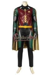 (without shoes) DC Superhero Titans Robin Cosplay Costume Halloween Carnival Costume Jumpsuit