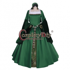 Cosplaydiy Victorian Queen Elizabeth Tudor Period Gothic Faire Tudor dress cosplay costume Anne Boleyn french dress Custom Made