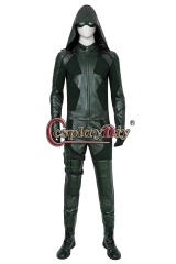 (With Shoes) Green Arrow Season 8 Oliver Queen Cosplay Costume Adult Men Superhero Halloween Carnival Outfit