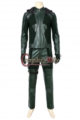 (Without Shoes) Green Arrow Season 8 Oliver Queen Cosplay Costume Adult Men Superhero Halloween Carnival Outfit