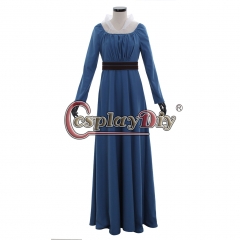 Cosplaydiy Blue Medieval Women Dress Adult Renaissance Victorian Gown Dress Custom Made