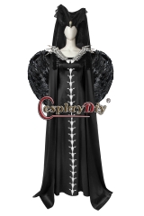 Cosplaydiy Maleficent: Mistress of Evil Maleficent Cosplay Costume For women Halloween Costumes Black Witch Fancy Dress