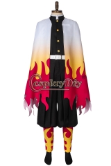 Cosplaydiy Anime Demon Slayer Kimetsu no Yaiba Iguro Obanai Rengoku Shinjurou Cosplay Costume Adult Uniform Halloween Full set Custom Made