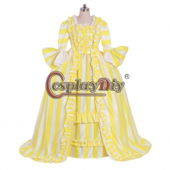 Cosplaydiy 18th Century Marie Antoinette Rococo Ball Gown Dress England Court Party Carnival Yellow Dress Custom Made
