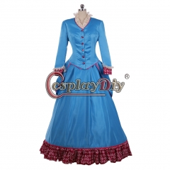 Cosplaydiy Vintage Costume 18th Century Victorian Bustle Gown Dress Steampunk Bustle Dress